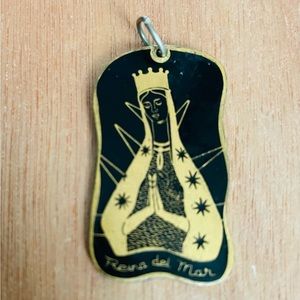 Vintage Reina Del Mar Mary Queen of the Universe Pendant